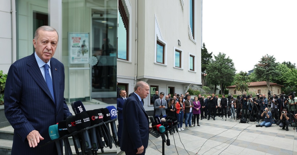 Cumhurbaşkanı Recep Tayyip Erdoğan, Üsküdar’daki Çilehane Camiinde kıldığı Cuma namazı sonrası gazetecilerin sorularını cevapladı; (İsrail ile ticaretin durdurulması) “Aramızdaki ticaret hacmini yok farz ederek bu kapıyı kapattık”