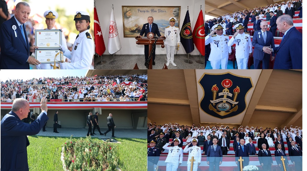 Cumhurbaşkanımız Recep Tayyip Erdoğan, MSÜ Deniz Harp Okulu Diploma Alma ve Sancak Devir Teslim Töreninde;  “Mavi Vatan’daki haklarımızı sonuna kadar koruyacağız”