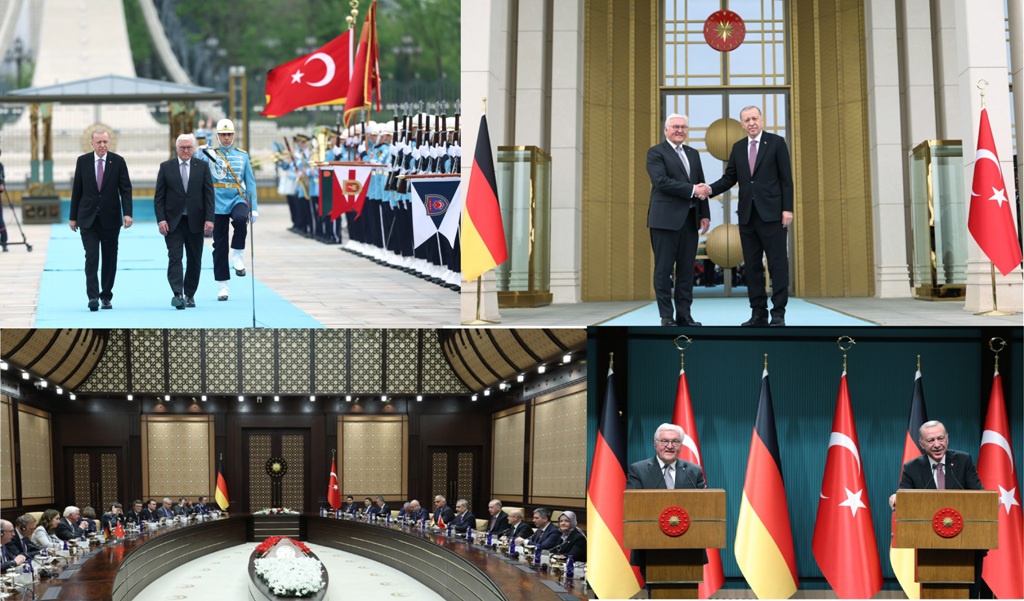 Almanya Cumhurbaşkanı Steinmeier Cumhurbaşkanlığı Külliyesinde